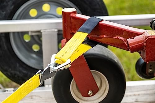 Image of Keeper - 2 inch x 24 inch Premium Axle Tie Down Strap with D Rings - 3,333 lbs. Working Load Limit and 10,000 lbs. Break Strength,One Color (Pack of 2)