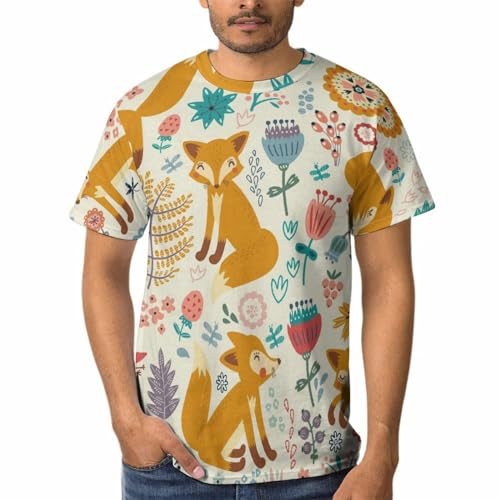 Tshirt col rond homme Fleur de Renard anti-irritation doux et respirant en été