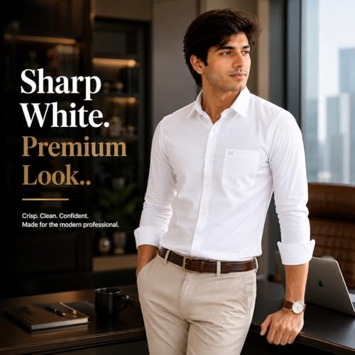 XJARVIS Store XJARVIS Clifton Men’s Formal Shirt White XL - Image 3