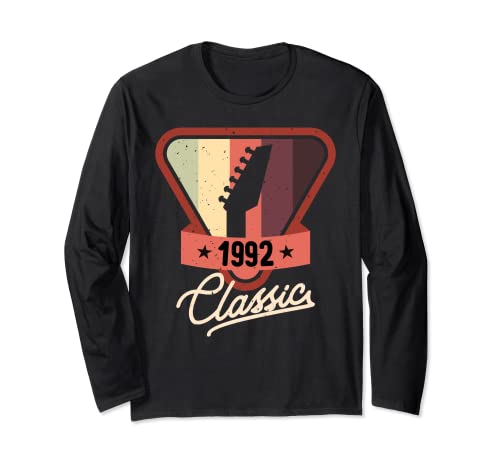 30 cumpleaños Vintage Guitarrista Tees Classic Music Lover Manga Larga