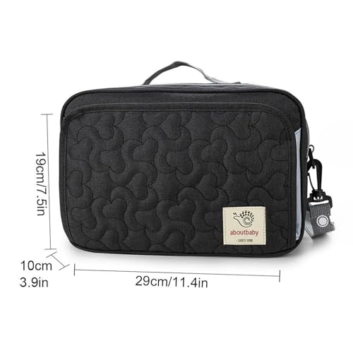 Miniatura 2 de Bolso Carro Bebé Pequeño Organizador Compacto Para Carrito Y Cochecito Multiusos. Bolsa De Maternidad Y Hospital Ligera, Ideal Para Uso Diario, Paseo Corto Y Llevar Lo Indispensable Negro