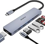 BENFEI USB C HUB 7in1, USB C HUB Multiport Adapter with USB-C to HDMI, USB-C to SD/TF Card Reader/3*USB 3.0/100W Power Delivery, Compatible with iPhone 15 Pro/Max, MacBook, iPad Pro, iMac, S23, XPS17