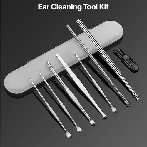 Image of DR VAKU Clenzio Earocam Earwax Removal Tool with Extra Cleaning Kit (Set of 8) with HD Camera Wifi Connection & 6 LED Lights Endoscope Tool Ear Cleaner for iOS & Android +11 Silicone Tips Free-White