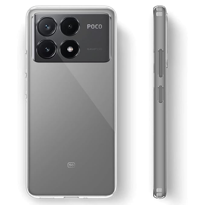 Image of Case Creation Brand -Plastic Mobile Cover For Xiaomi Poco X6 Pro (Soft & Flexible Back Case),Transparent