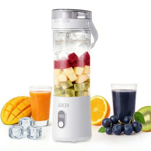 Catálogo de licuadora personal sunbeam del mes. 46 Mini Licuadora Portatil Personal Recargable para Smoothies y Batidos, Inalambrica de Cable USB-C, Tapa a Prueba de Fugas y Boquilla Facil de Beber, para el Hogar, la Oficina y el...