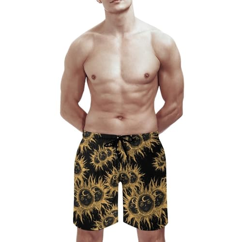 Sun And Moon Men's Swim Trunks Quick Dry Board Shorts Hawaiian Beach Shorts With Pocket3