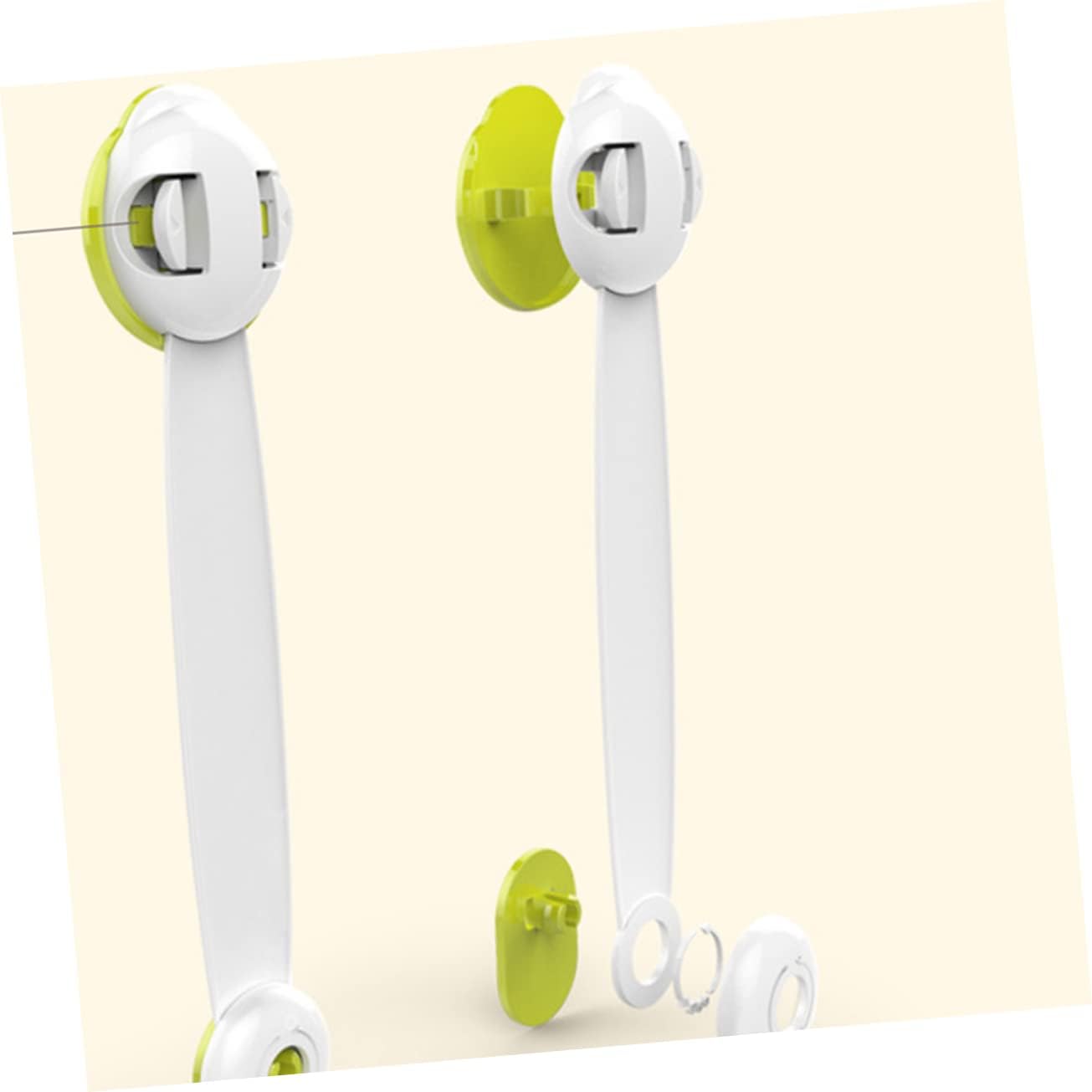 12pcs Boy Girl Safety Locks Double Button Easy Install Adhesive Multi-purpose for Fridge Cabinets Doors