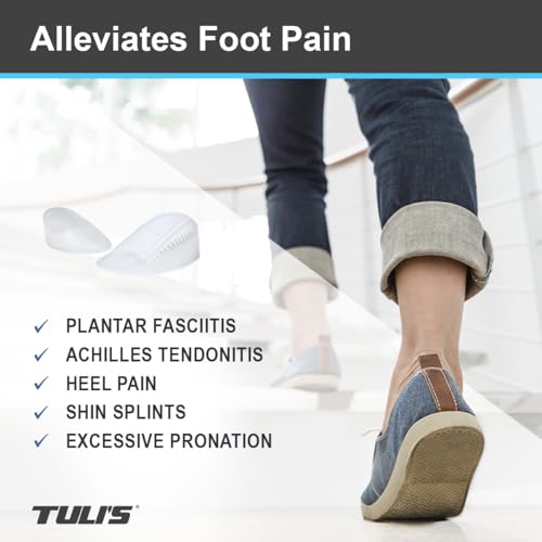 Image of Tuli's Classic Gel & Heavy Duty Gel Heel Cups for Heel Pain, Combo, Regular | Shock-Absorbing Cushion Inserts for Plantar Fasciitis, Sever's Disease & Heel Pain