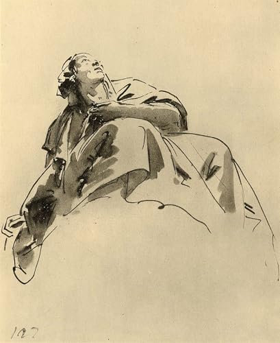 Peinture poster abstraite femme assise par Battista déco 60x90cm