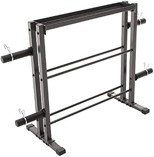 Marcy Combo Weights Storage Rack for Dumbbells, Kettlebells, and Weight Plates DBR-0117