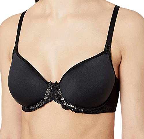 Wacoal womens Nursing Contour Molded Bra, Black, 32D US