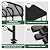 Easyhawk 20x20 FT Metal Carport, Outdoor Heavy Duty 2 Car Carport with Reinforced Galvanized Steel Frame and Steel Roof, All-Weather Garage Car Port Shelter for Cars, Trucks, Boats and Tractors, Black