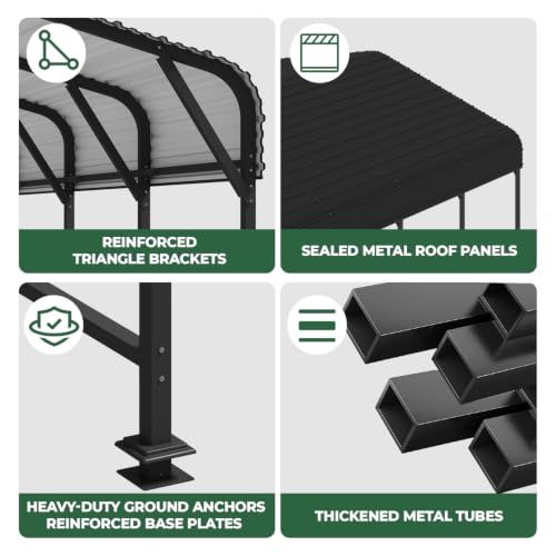 Easyhawk 20x20 FT Metal Carport