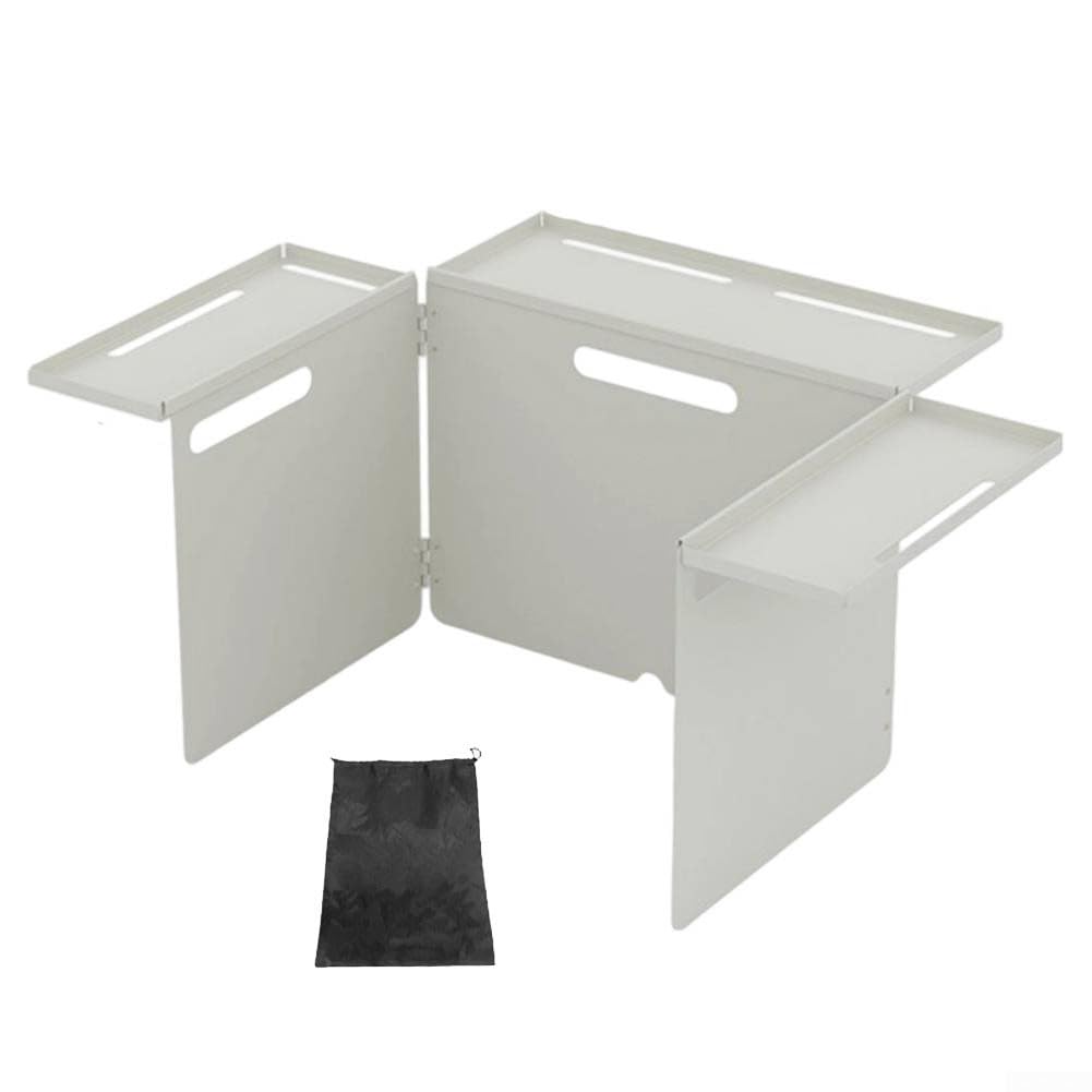 Parabrezza pieghevole per fornello da campeggio, 84 cm, in lega di zinco