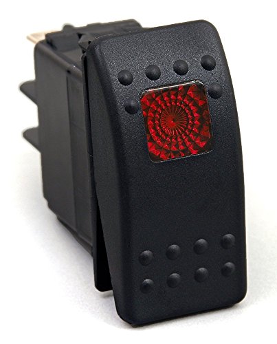 Amarine Made 12v 20 Amp Waterproof Red LED On/off Boat Marine SPST 3P
