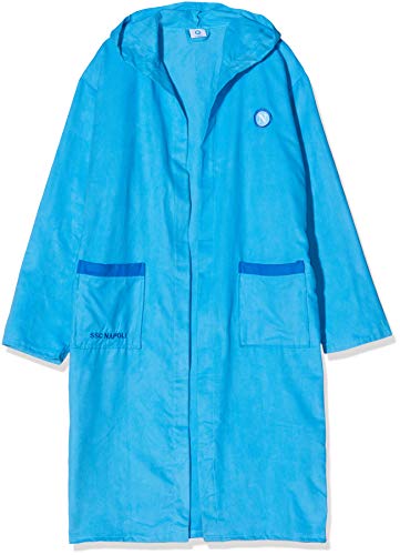 ssc napoli P19u3n90657 - Albornoz de Hombre de Microfibra Unisex - Adulto, Celeste, S