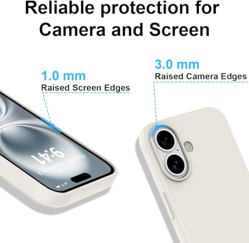 Image of Back Cover Compatible with iPhone 17 Case (6.3) Soft Touch Slim Liquid Silicone Full Protection Shock Proof Back Cover for iPhone 17 (SC White)
