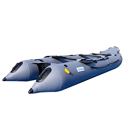 BRIS 14.1ft Inflatable Boat Inflatable Kayak 3 Person Kayak Canoe Fishing Inflatable poonton Boat