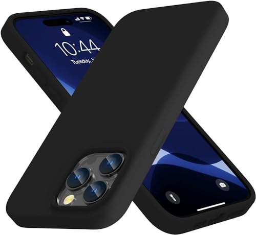 Image of Back Cover for iPhone 13 Pro Case,[Military Shockproof Protection] Liquid Silicone Case with [Soft Anti-Scratch Microfiber Lining for iPhone 13 Pro (Black)