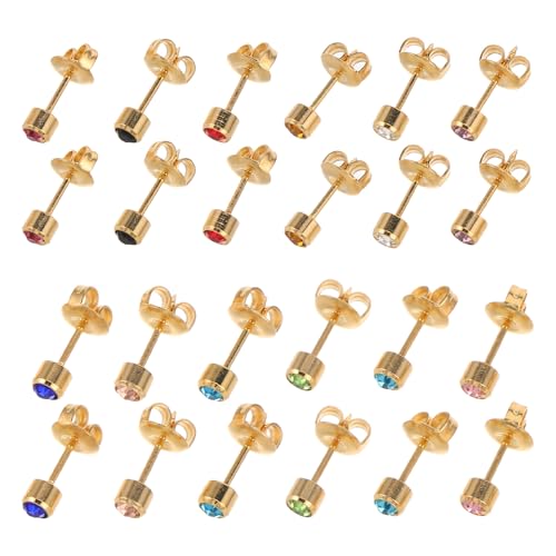 Boucles d'oreilles or 18k et cristaux Healvian pour un éclat quotidien élégant