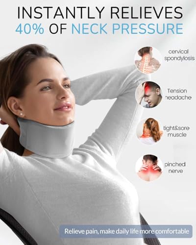 Artelse Ice Silk Neck Brace - Soft, Breathable Cervical Collar for Pain Relief & Posture Correction - Anti-Snoring Support for Comfortable Sleep - Ideal for Office Workers