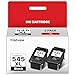 Produktbild 545 XL Schwarz Druckerpatronen PG 545 545XL Patronen Multipack für Canon PG545 PG-545XL für Canon Pixma TS3350 TS3150 TS3151 MX495 TS3450 TR4500 TR4550 TR4551 MG2550s MG2555s MG2950 MG3050(2 Schwarz)