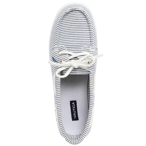 Image of Nautica Women's Casual Boat Shoes, Moc-Toe Loafers with Cushioned Insole, Deck Fashion Sneaker