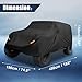 X AUTOHAUX Car Cover for Jeep Wrangler JK JL YJ TJ 4 Door 2007-2021 Outdoor Waterproof Sun Rain Dust Wind Snow Protection w/Driver Door Zipper Black