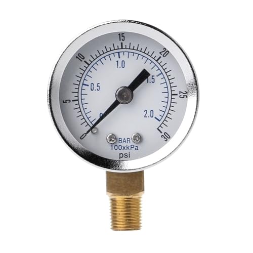 Manómetro hidráulico 0-30psi de baja presión con rosca de 1/8 BSPT para combustible