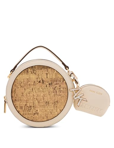 Sac bandoulière femme Anne Klein petit sac rond en liège avec sangle amovible