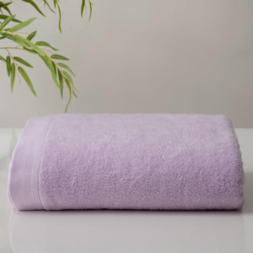 Image of Spread Spain Bamboo Hand Towel, Ultra Soft, Absorbent & Quick Dry, 360 GSM, Towel for Daily use, Gym, Pool, Travel, Sports and Yoga, 40cms x 60cms, Pack of 1 (Lavender)
