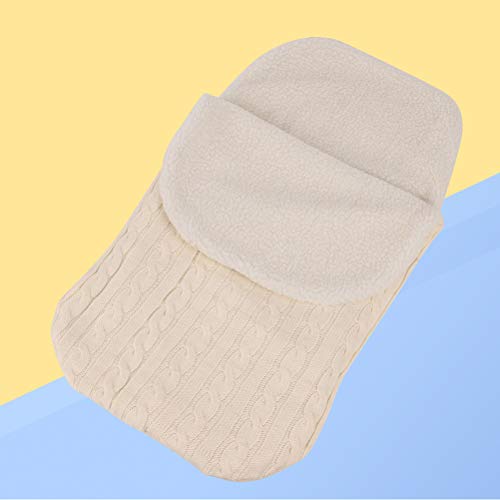 TOYANDONA 1 saco de dormir quente respirável tricô grosso saco de dormir Fleabag para bebês recém-na