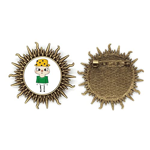 Pin's drapeau du Brésil petit cadeau souvenir en métal motif soleil