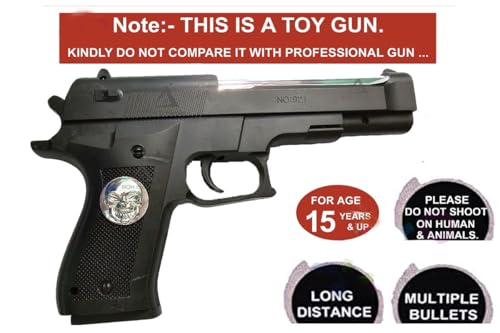 Image of NOH Toy BB Gun with Soft Bullets, Black Plastic Pistol for Target Games