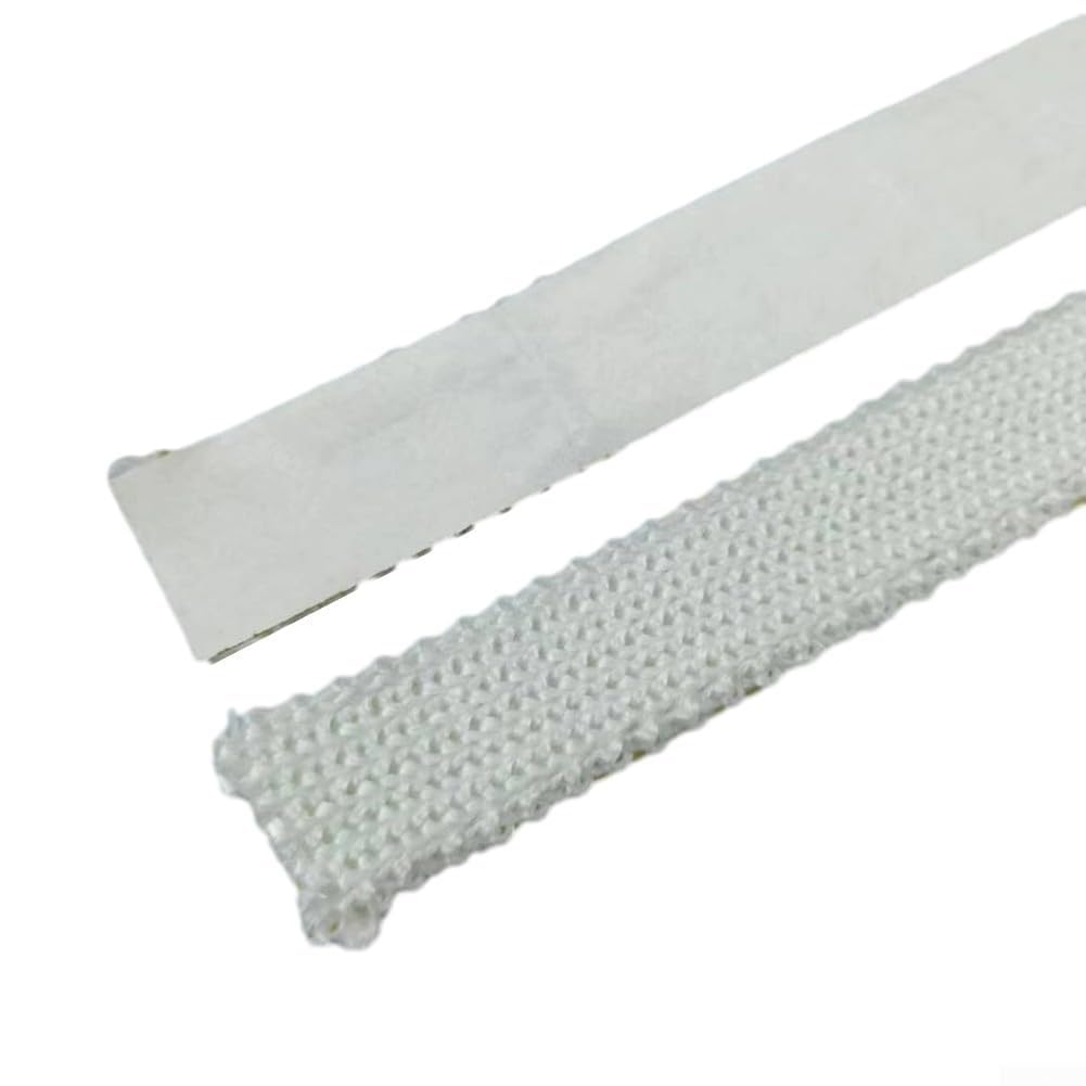 Hochtemperatur-Seil für Ofen und Pelletöfen, 15 mm breit, langlebige weiße Fasern, 200 cm Länge, hitzebeständige Dichtung für Energieeffizienz