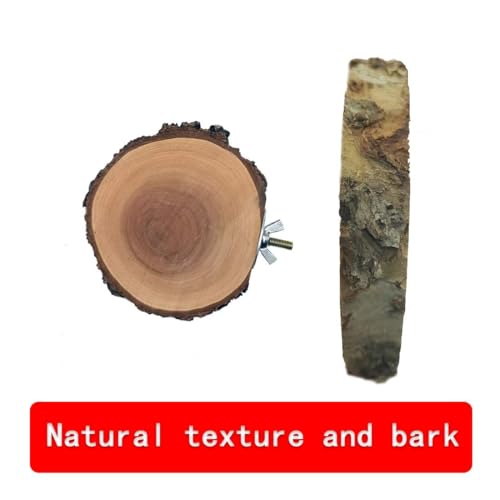 Image of Hamiledyi Perch Platform for Bird Cage,Natural Round Wooden Stand Platform Bird Toy for Canary Parakeet Cockatiel Parrot Budgie Sparrow(3 Pcs)