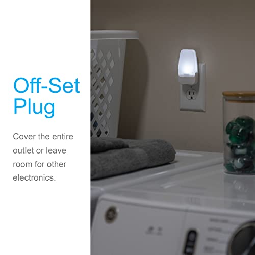 Ge Led Night Light, Plug-In, Dusk To Dawn Sensor, Cool White, Ul-Certified, Energy Efficient, Ideal For Bedroom, Bathroom, Nursery, Kitchen, Hallway, 55991, 2 Pack #TOP2