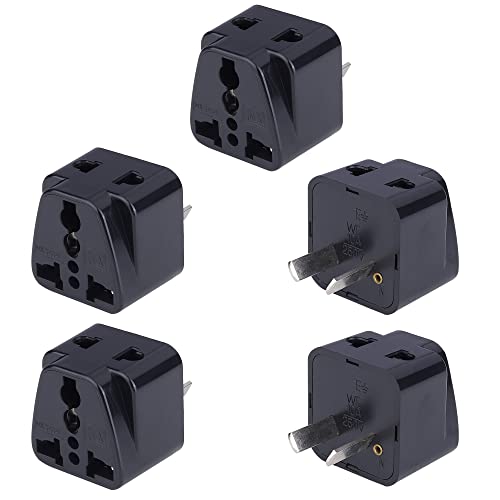 Image of MX Universal Travel Adapter (Type I) India to Australia 2 in 1 Conversion Plug for Home and Official use -Black Pack of 5