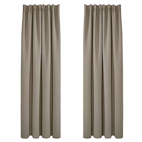 Deconovo Lot de 2 Rideaux Occultant Isolant Thermique Anti Froid Chaleur Rideau Salon Design...