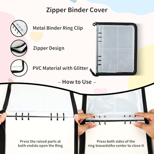 Image of Sticker Storage Book,Organize Your Stickers with Ease A5 Sticker Storage Album,Sticker Binder Book with 120 Sized Pockets and 40 Sheets of Double-Sided Reused Blank Paper,for Planner Stickers