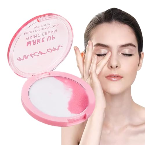Polvo Fijador: Compacto Iluminador Con Acabado Natural, Polvo Prensado Suelto, PolvoTranslúcido Matificante, Herramienta Fijadora De Maquillaje A Base De Crema, Solución Cosmética Para Control De Gra