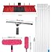 YshiMing 29.5FT Water Fed Pole Kit Adjustable Solar Panel Cleaning Kit Cleaner Tool for Window Glass Roof Outdoor Glass Brush Window Washing Equipment,9M