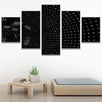 SIGNWIN 5 Panel Canvas Wall Art Modern Art Shapely Patterns Windows for Home Decorations Ready to Hang - 60
