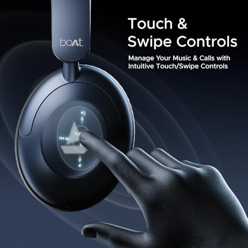 boAt Rockerz 650 Pro (2025 Launch),Touch/Swipe Controls,Dolby Audio,80Hrs Battery,2Mics Enx,Fast Charge,App Support,Dual Pair,Bluetooth Over Ear Headphones,Wireless Headphone with Mic (Starry Night) - Image 4