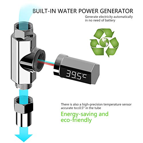 Monitor de medidor de temperatura da água Display LED Torneira Chuveiro Termômetro Monitor de temper