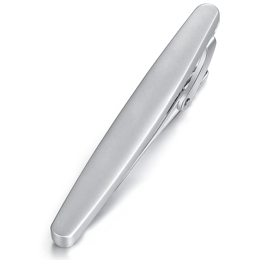 Barra de corbata de acero inoxidable minimalista sin gemas 7