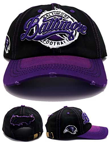 Boné Baltimore New Leader Vintage City Preto Roxo Era Dad Strapback