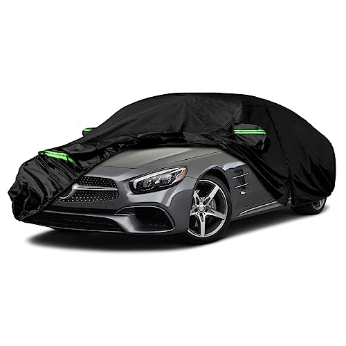 Image of Waterproof Car Covers Replace for 2002-2021 Mercedes-Benz SL-Class SL350 /400 /450, 6 Layers All Weather Car Cover with Zipper Door & Windproof Bands for Snow Rain Dust Hail Protection