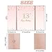 Crenics Rose Gold 13th Birthday Decorations, Creative 13th Birthday Guest Book Alternative, Large 13th Birthday Signature Book 12