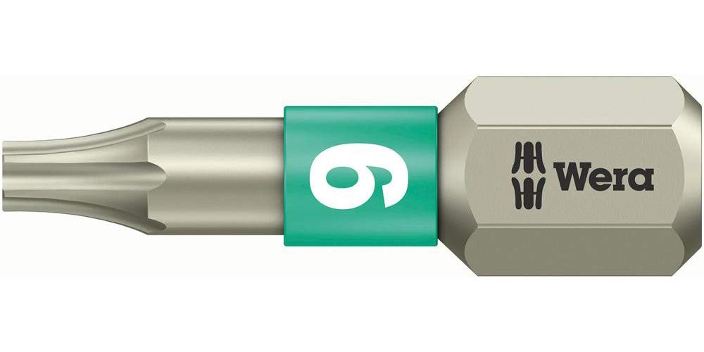 Embout Wera Torx 3867/1 TS acier inoxydable TX 9 x 25 mm pour vissage précis
